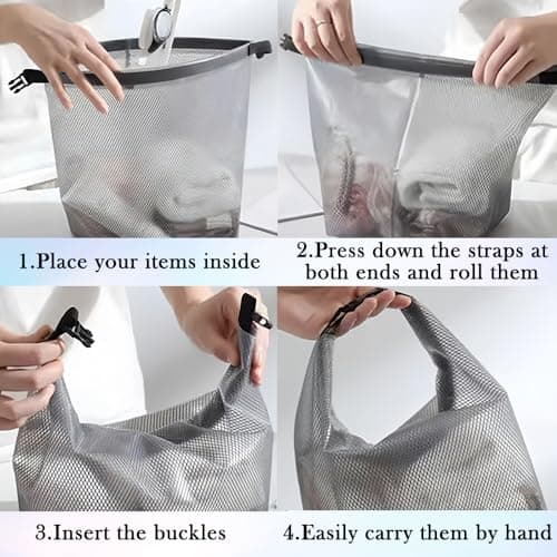 ZYHUI Toiletry Bag Waterproof Wash Bag Large Capacity Makeup Bag for Travel Portable Toilet Bags with Handle (Grey, L) — view 6