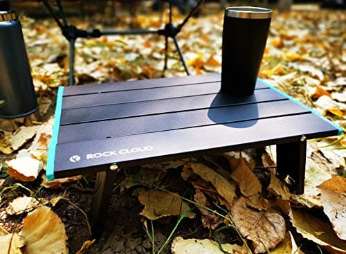 ROCK CLOUD Folding Beach Table Aluminum Portable Camping Table Ultralight Mini with Carry Bag for Picnic Camping Hiking Backpacking — view 2