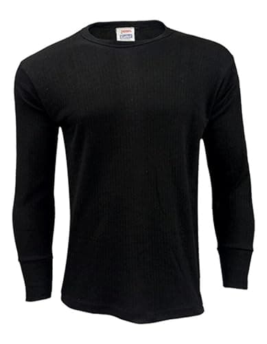 Gaffer 4 Pack Mens Thermal Top Set Long Sleeve T-Shirts Warm Baselayer Inner Underwear Vest Winter Ski Wear for Outdoor Work, Travel, and Cold Weather Black 4 Pack Long Sleeve Top M — view 3