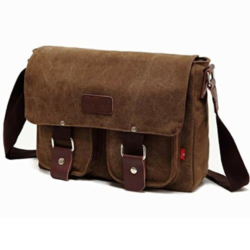 autumndeer Anti-Theft Laptop Messenger Bag for Men, 14 Inch Briefcase Multiple Pocket, Lightweight Business Shoulder Bag for Work, Travel & Commuting, Durable Oxford Laptop Bag, 32 x 10 x 27cm, Coffe — view 5