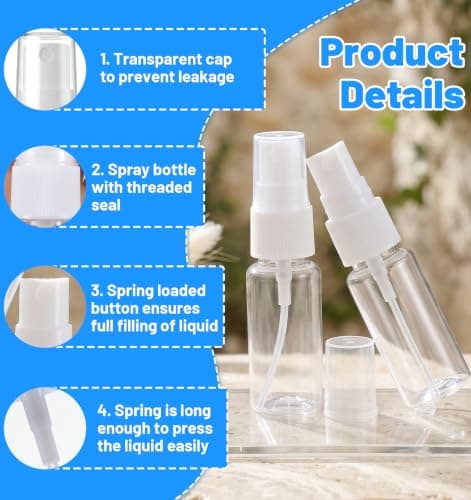 FRCTLNKG 8 Pack Mini Spray Bottle, Small Plastic Small Spray Bottle — view 4