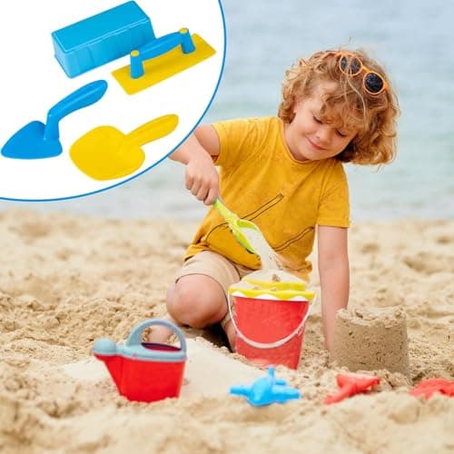Beach Sand Toys, Snow Sand Building Set, Shovel Mold Tool Kit, Creative Castle Builder, Durable Travel Case, For Kids Toddler Summer Camping Travel Backyard Games — view 4