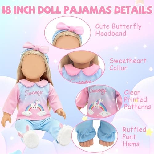 Baby Doll Clothes for 14-18 Inch Baby Dolls Sleeping Bag Set — view 5