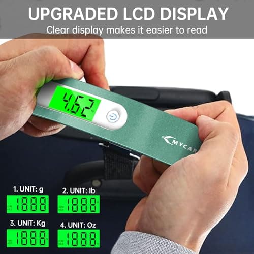 MYCARBON Luggage Scale Portable Digital Suitcase Scales Hanging 110lb/50kg — view 2