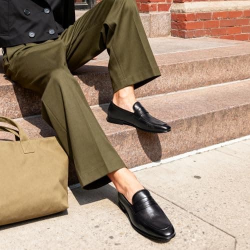 Bruno Marc Men's Loafers Leather Dress Shoes,Black,12 — view 3