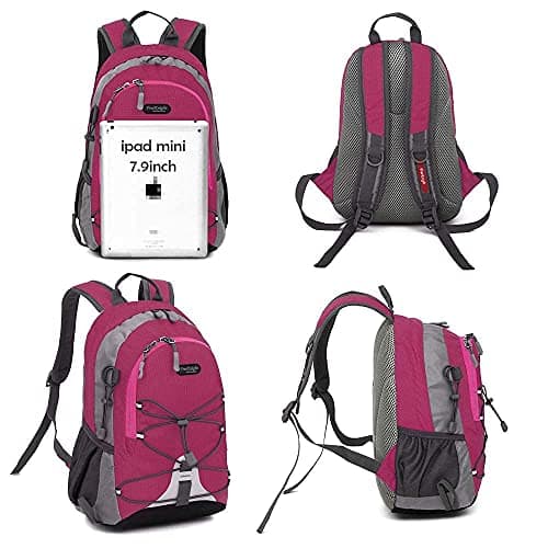 Bseash 10L Small Hiking Backpack for Kids Ages 3-6 Girls Boys Under 4 feet, Mini Waterproof Outdoor Sport Travel Camping Daypack (Rose Red) — view 6