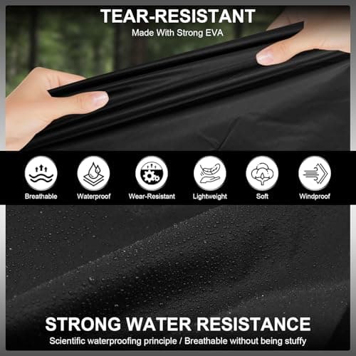 Chyaya 2 Pack Rain Poncho Waterproof Raincoat for Men Women Adults,Lightweight Thicken Emergency Rain Jacket Hooded for Camping Hiking Travelling,Outdoor Activities - Black — view 3