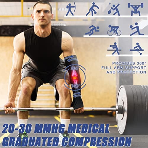 Beister 20-30 mmHg Compression Arm Sleeve with Thumb Support for Women Men — view 4