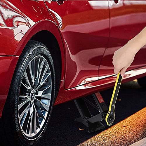 Universal Automotive 360° Swivel Labor-Saving Jack Ratchet Wrench, Scissor Jack Lift Speed Handle Tool Jack Lug Handle Tool Tire Wheel Jack Wrench for Travel/Truck/SUV (1-A-PCS) — view 6