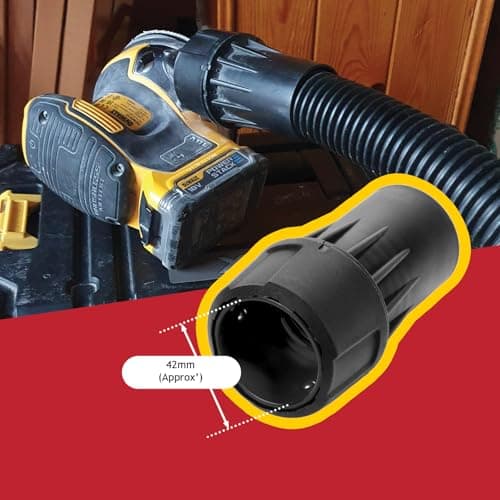 SPARES2GO Universal Vacuum Adapter for Dewalt Extractor Hose DWV9000-XJ DWV9000 Air Lock Quick Connector for Sander, Planer, Jigsaw, Mitre Saw, Circular Saw, SDS Drill, Drywall Sanders — view 2
