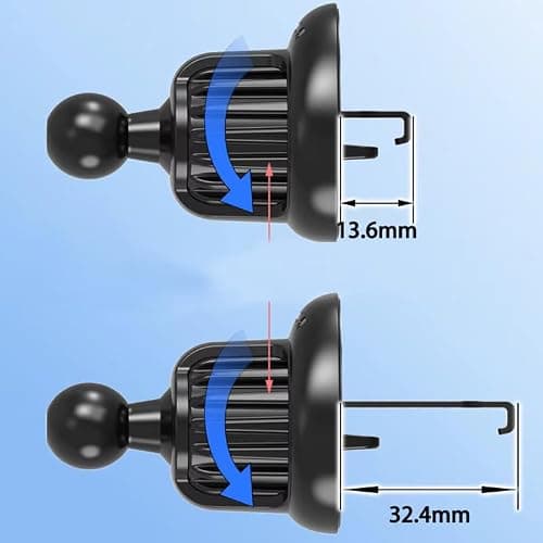 ZOYII Gravity Car Phone Holder for Air Vent, Quick Release Operation Auto Lock Cell Phone Mount, 360° Adjustable Vent Clip Phone Stand, Hands-Free Compatible Holder and All Smartphones — view 6