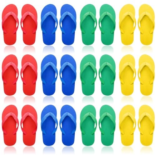 Halfchet 12 Pack Kids Flip Flops Bulk for Boy Girls Summer Beach Pool Party