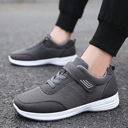 Womens Waterproof Trainers Hiking Trainers Walking Shoes Fall 2024 New Running Shoes Travel Soft Bottom Men Women with The Same Sports Orthopedic Tennis Non Wide fit Trainer Grey 5.5 — view 2