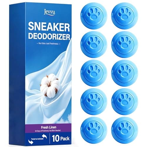 Shoe Deodorizer Balls, 10 Pack Odour Eliminator for Shoes, Trainers, Boots, Gym Bags and Lockers(Linen Fresh)
