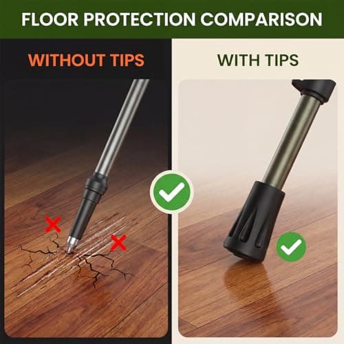 10 Pcs Walking Stick Rubber Tips Non Slip Ferrules Trekking Pole Tips — view 4