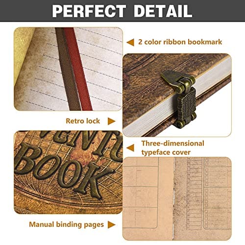 Our Adventure Scrapbook with 180 Pages Embossed Words Hard Cover Travel Book, Guest Book for Anniversary, Christmas, Valentine's, Wedding, Baby — view 6