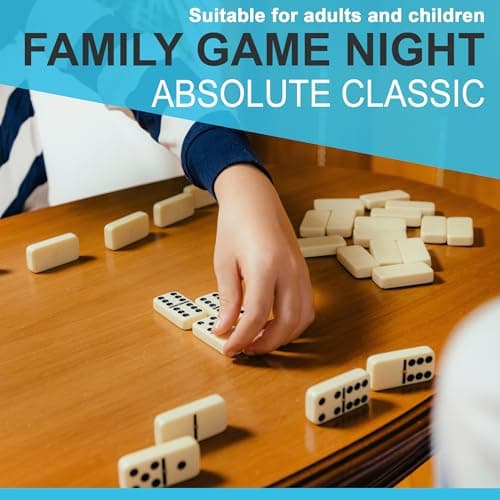 Navoys Classic Double 6 Dominoes Tin Gift Set 28 Pieces - Retro Dominoes Game for Children & Adults, Dementia Activities, Pub Game, Kids Age 8 and Above, Travel Size Design — view 5