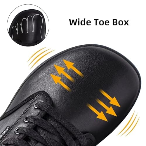 HOBIBEAR Unisex Wide Barefoot Shoes for Mens Womens Minimalist Sneakers Zero Drop Shoes Lightweight Comfortable (All Black,7.5 UK) — view 2