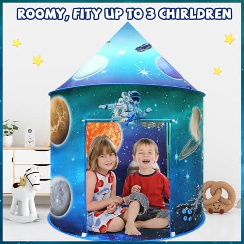 Kids Astronaut Galaxy Play Tent - Large Pop-Up Space Playhouse for Boys and Girls, Indoor/Outdoor Foldable Tent, for Toddlers and Children — view 2
