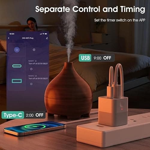 Linhexis 2-in-1 for Smart for usb-c & USB Power Adaptor, Voice Control — view 5