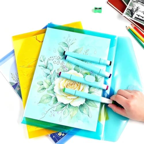 MIUTME A4 Plastic Wallets,10PCS Documents Popper Wallet File Folders — view 5