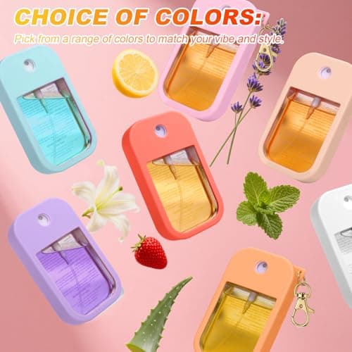 AIERSA Hand Sanitizer Spray Case Compatible with Touchland, Silicone Hand Sanitizer Case Holder with Keychain for Touch Land Mist 1FL. OZ -(Orange) — view 3