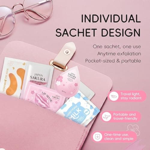 25PCS Face Masks Skincare Set, Pamper Gifts for Women, Travel Skincare Set with Cleanser, Mud Mask, Sleeping Mask, Serum Cream, Eye&Lip Mask, Gifts for Teenage Girls, Skin Care Gift Sets for Women — view 6