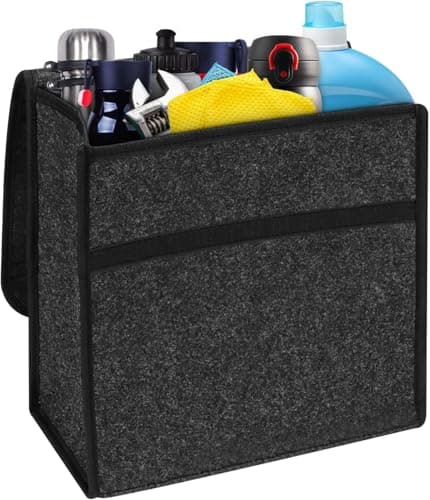 M.J COMFY-LIFE Car Boot Organizer, 30 x 29 x 16cm Anti-Slip Storage Bag with Fastening Flip Cover, Foldable Trunk Tidy Organizer for Tools, Toys, and Travel Essentials — view 6