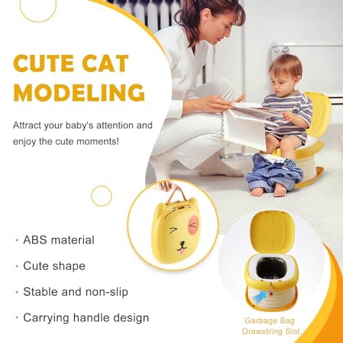 Travel Potty for Toddler Portable Foldable Potty Training Toilet for Boys Girls Baby Kids Children Indoor Outdoor,Orange — view 5