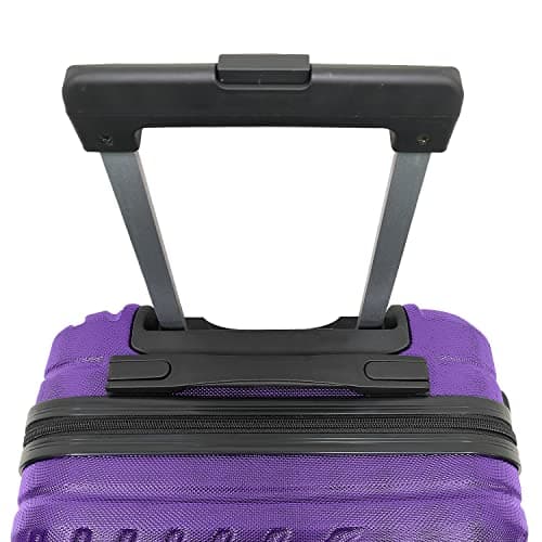 Daniel James Cabin Suitcase - 18” or 20” Lightweight Carry On Hand Luggage with 4 Spinner Wheels - Airline Approved Hard Shell ABS Trolley Case Bag with Combination Lock (Purple, 18-INCH) — view 5