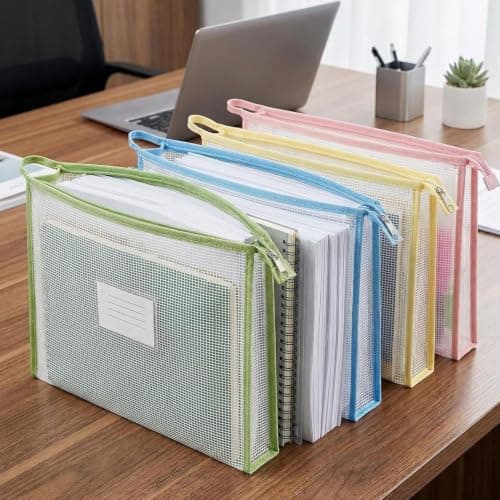 HEEPDD A4 Document Pouch, 4 Pack Zippered Folder (4pcs Set) — view 5