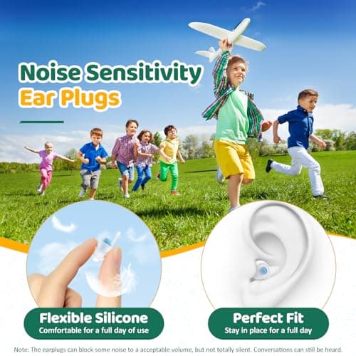 Naiicute Kids Ear Plugs 6-12yrs, Airplane Travel Pressure Relief, 2 Pairs — view 5