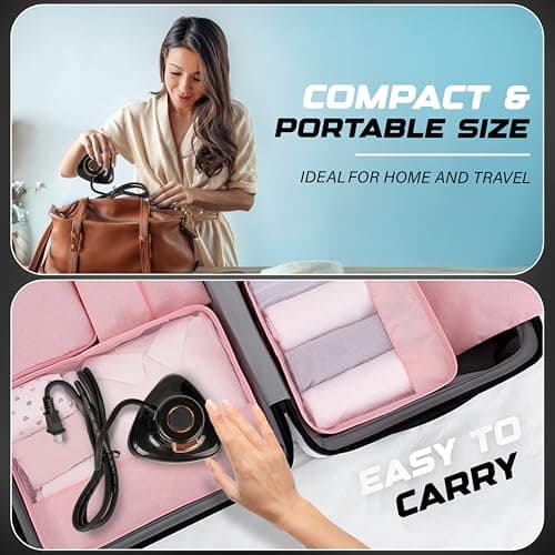 Econour Travel Mini Steam Iron for Clothes, Crafting, Quilting & Sewing - Portable Handheld Steamer With Safety Gloves and Storage Pouch — view 4