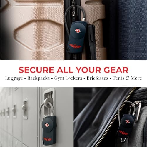 Talonport Keyless TSA Approved Suitcase Luggage Locks, Blue, Blue, 2 Pack, Keyless TSA Appproved Luggage Locks — view 3