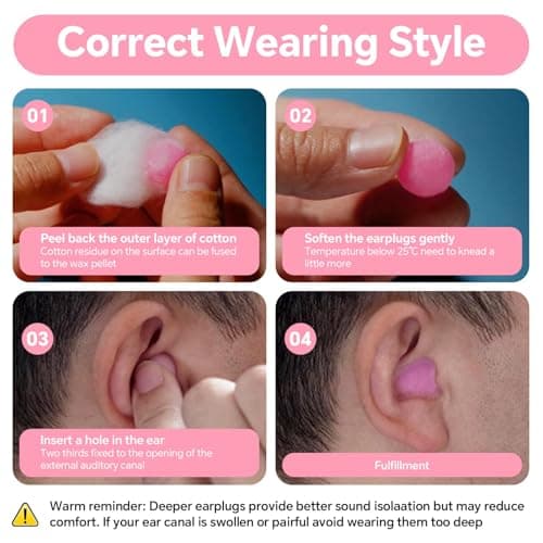 36PCS Wax Ear Plugs for Sleeping Soft Wax Earplug Reusable Noise Cancelling — view 4