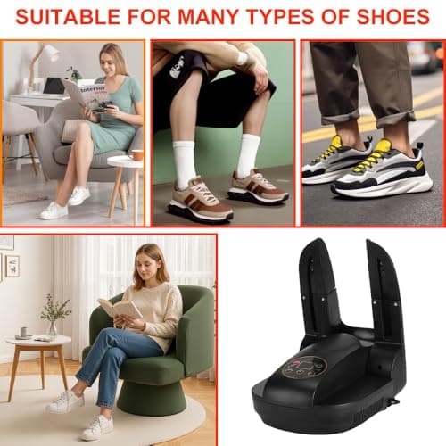YANGUN Shoe Dryer, boot dryer, Glove Dryer & Boot Warmer with Heat Blower, Portable Adjustable Rack & Timer, Folding Design & Quick Drying for Shoes, Gloves, Hats, Socks, Ski Boots, Smart Panel — view 6