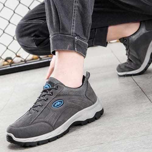 Men's Hiking Shoes Outdoor Travel Sports Shoes Lightweight Leisure Shoes Soft Comfortable Trekking Shoes Walking Shoes for Hiking Climbing Leisure Jogging Shoes, O Grey, 10 UK — view 6