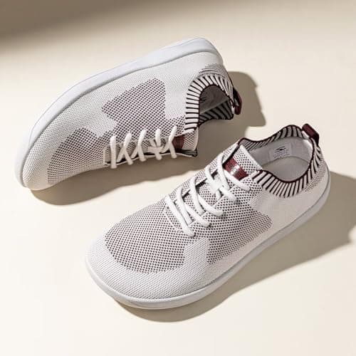 HOBIBEAR Women Barefoot Shoes Men Wide Toe Box Trail Running Mesh Trainers Breathable Comfortable Zero Drop Sole Minimalist for Outdoor Casual Daily Gym Travel Training Walking Red 6 — view 5