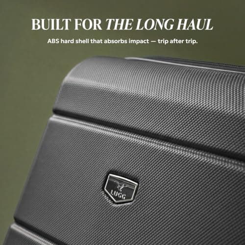 LUGG - Jetset 40cm Suitcase - 40x30x20cm- Ryanair Compatible - Underseat Size - Hard Shell ABS - Spinner & Removable Wheels - Lightweight Travel Luggage- Black — view 3