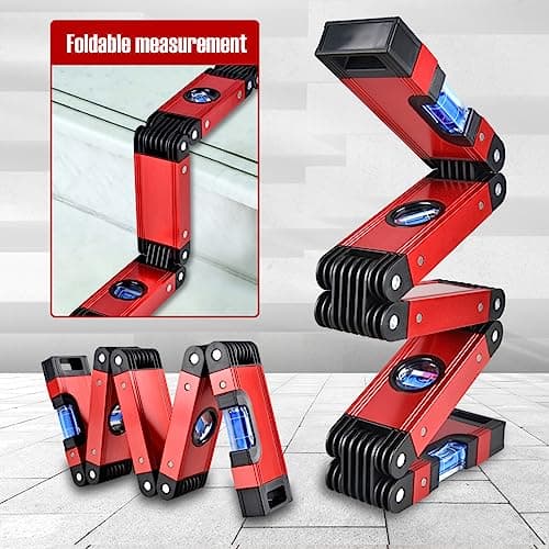 N&S Juvyig Multi-Function Foldable Level Tool - Multi-Angle Measuring Woodworking Tools - Precise Leveling in Any Position Ruler w/Magnetic (Alloy) — view 6