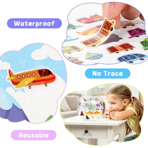 BuyCard 4 Pack Reusable Sticker Book for 2 3 4 Year Olds — view 4