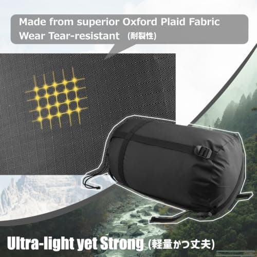 Azarxis Compression Stuff Sack for Sleeping Bag, Lightweight Compression Bag for Clothes Storage Water Resistant Compact for Outdoor Camping Hiking Backpacking Travelling Trekking (Black - S) — view 3