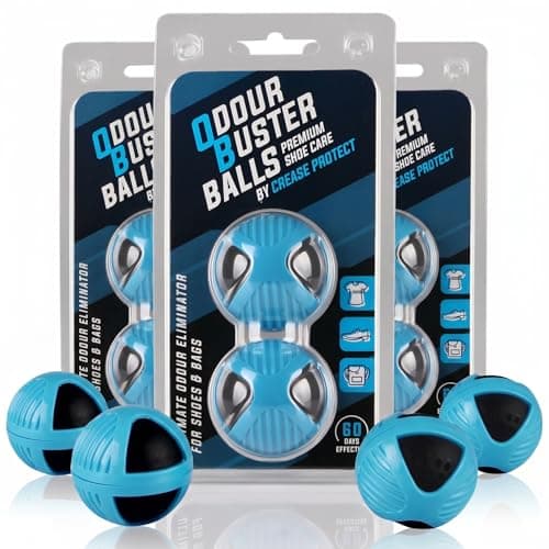 Odour Buster Shoe Deodoriser Balls – Odour Neutralising Shoe Freshener for Trainers, Sports Shoes, Bags & Lockers – Reusable Smell Remover (Fresh Scent) (3 Pack)