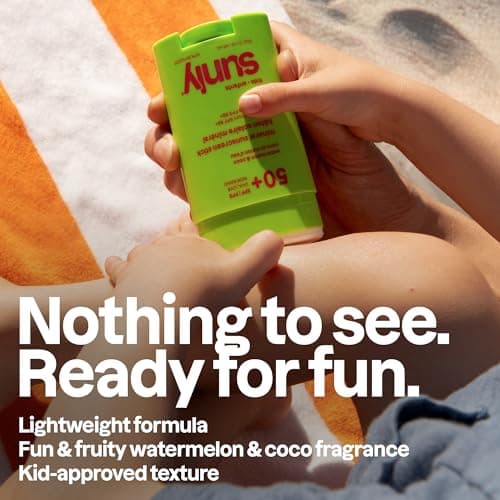 ATTITUDE Kids Mineral Sunscreen Stick SPF 50, Broad Spectrum Zinc Oxide, EWG Verified, Non-Nano, Mess-Free Stick for Face & Body, Lightweight Non-Greasy, Vegan, Watermelon & Coco Scent, 60 grams — view 4