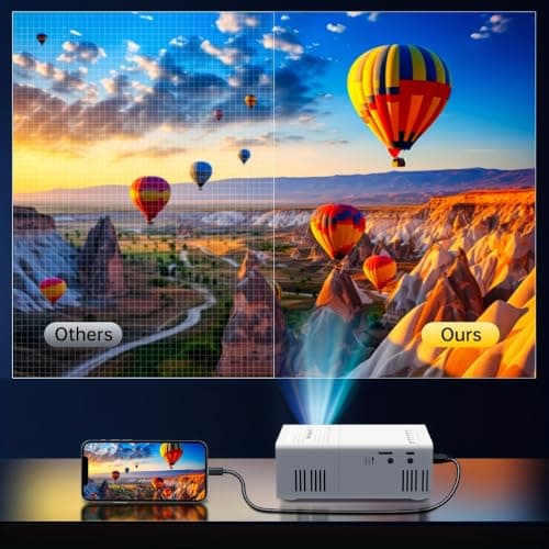 Mini projector, with ANSI 31 lumens, compatible with smartphones, tablets and laptops. — view 3