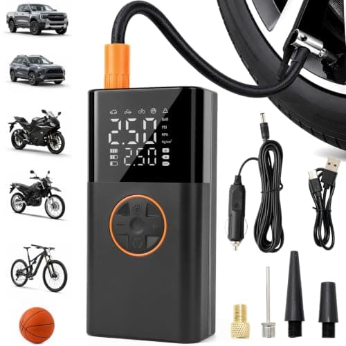 Tyre Inflator Air Compressor, Portable Cordless Car Bike Tyre Pump, 150PSI