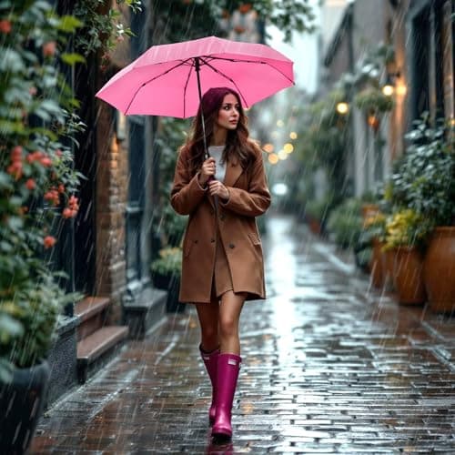 SoulRain Compact Windproof Travel Umbrella - Small, Mini Folding Parasol Kring Buckle. for Backpacks and Cars, Offering Sun & UV Protection(Pink) — view 4