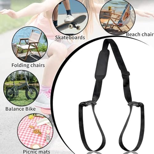 XMTStartrading 2Pcs Portable Beach Chair Carry Strap Soft Touch Universal Handbag Strap Foldable Beach Chair Backpack for Picnics Outdoor Camping Sitting — view 5