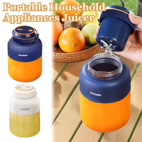 2026 New Portable Wireless Juicer Cup, 38 Blades Large Capacity Portable Blender, Freshly Juiced in 40s, USB Rechargeable with Dual Lid Multifunctional Bottle for Juices, Milkshake, Smoothie (Blue) — view 2