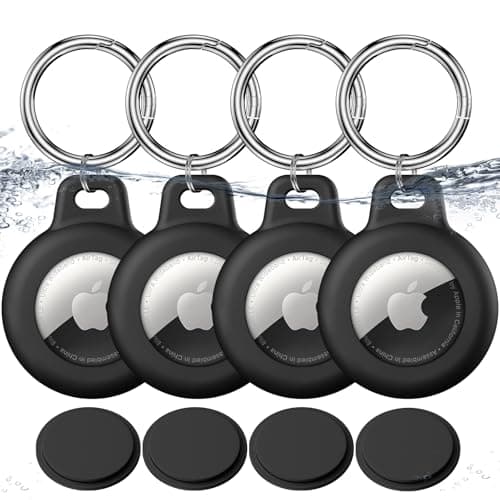 Tecolu for AirTag Holder Keyring, IPX8 Waterproof Case for AirTag 2nd/1st